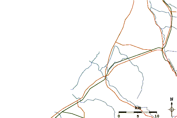 Strade e fiumi intorno Peppermint Grove Reef