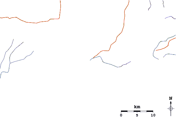 Strade e fiumi intorno Periscope Point