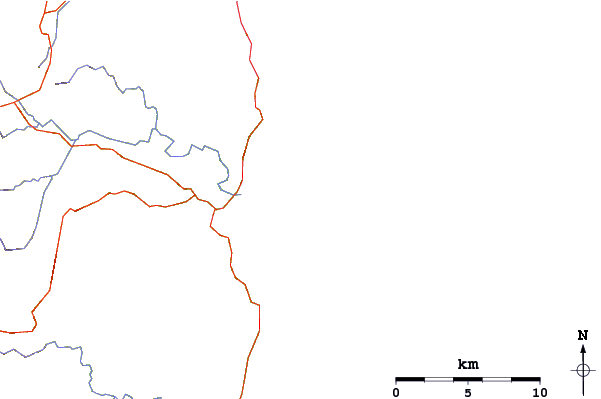 Strade e fiumi intorno Perons Beach