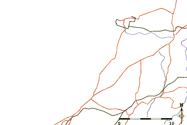 Strade e fiumi intorno Perranporth