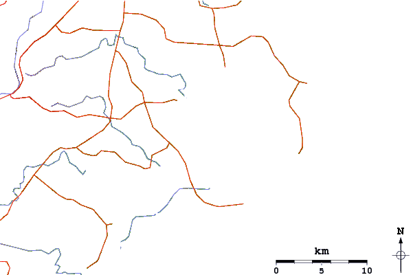 Strade e fiumi intorno Plantation Point