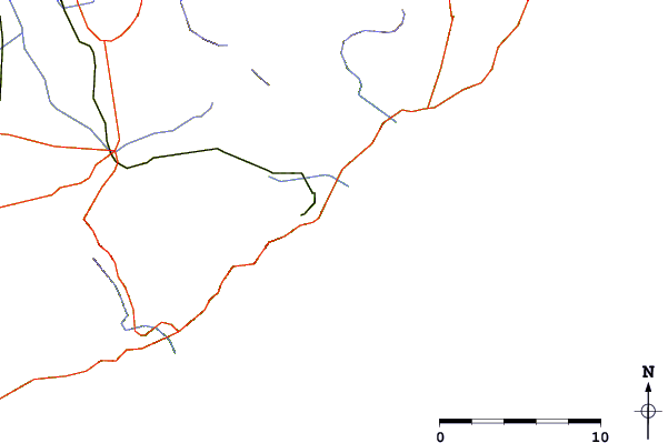 Strade e fiumi intorno Platja de Sant Pol
