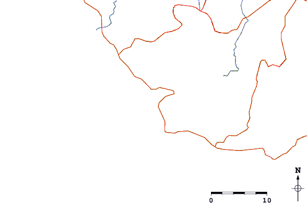 Strade e fiumi intorno Playa Pelada