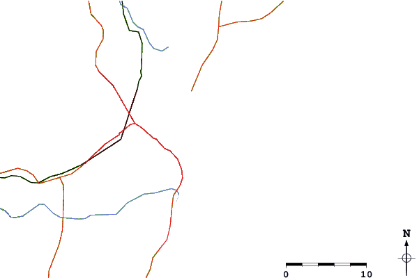 Strade e fiumi intorno Ponta da Belina