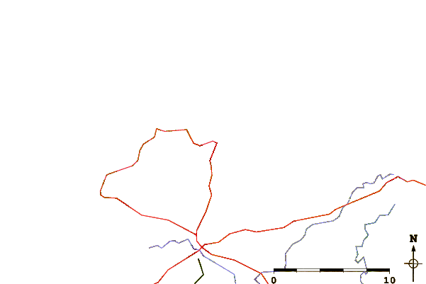 Strade e fiumi intorno Pors Nevez