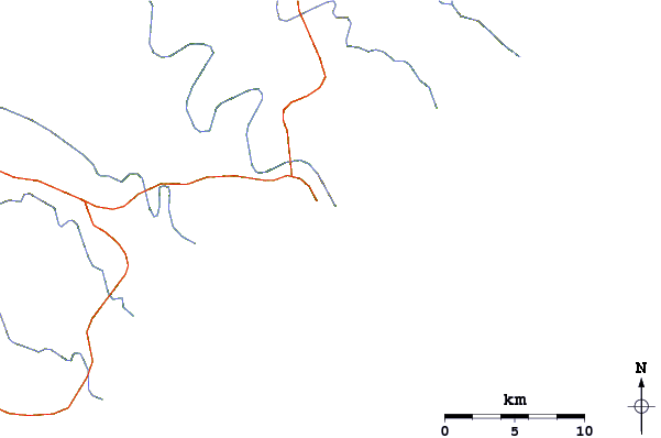 Strade e fiumi intorno Port St Johns