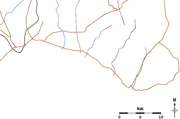 Strade e fiumi intorno Porto Armando