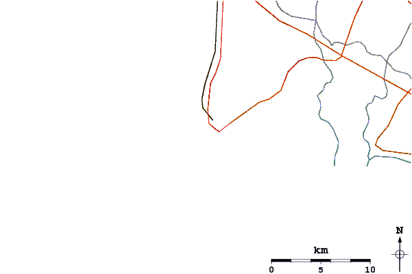 Strade e fiumi intorno Porto de Anzio