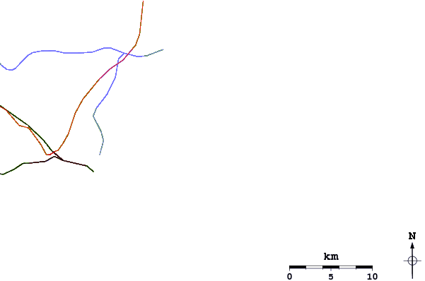 Strade e fiumi intorno Praia Brava