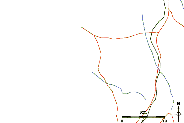 Strade e fiumi intorno Praia da Areia Branca