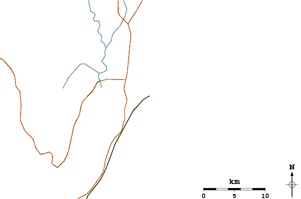 Strade e fiumi intorno Praia da Vila