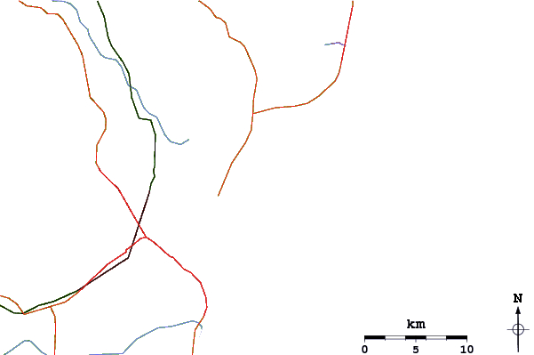 Strade e fiumi intorno Praia de Camburi