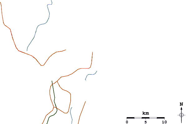Strade e fiumi intorno Praia de Ubatuba