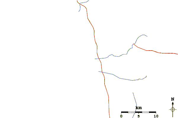 Strade e fiumi intorno Punta Gasparino