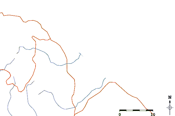 Strade e fiumi intorno Punta Paraiso