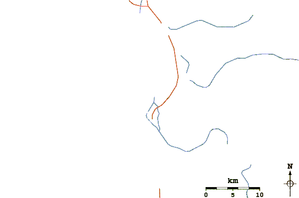 Strade e fiumi intorno Punta Suspiro