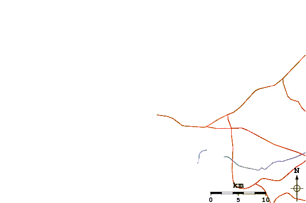 Strade e fiumi intorno Punta la Viejita