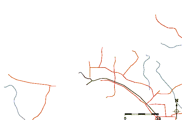 Strade e fiumi intorno Rapid Creek - Bar