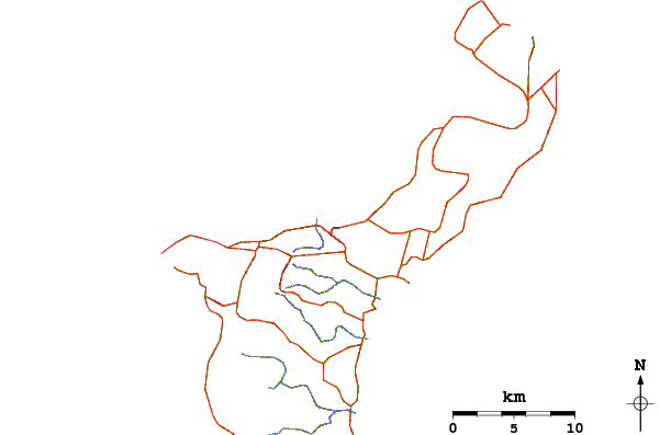 Strade e fiumi intorno Right and Left Side