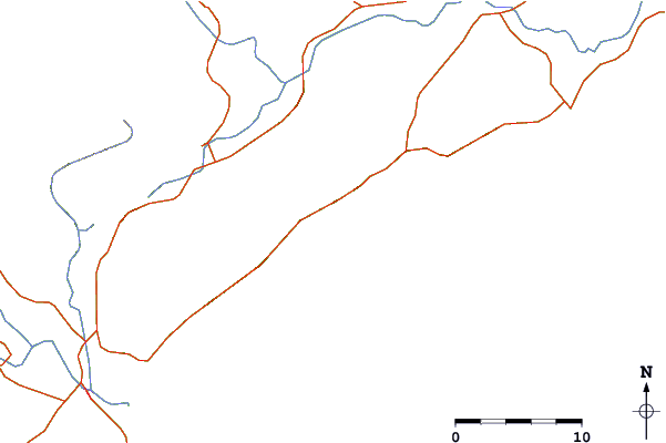 Strade e fiumi intorno Riyue Bay (Riyuewan)