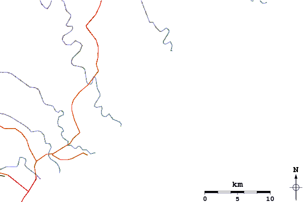 Strade e fiumi intorno Rock Wave
