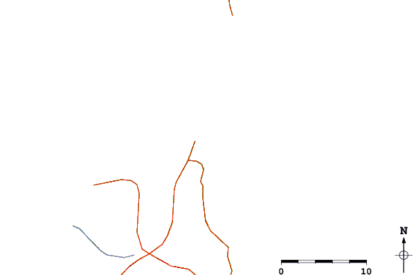 Strade e fiumi intorno Bajo el Medio