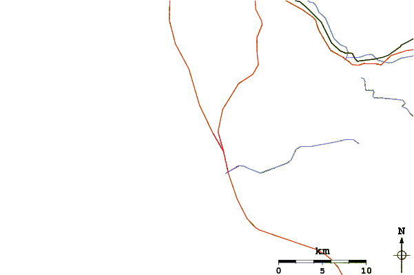 Strade e fiumi intorno Rosarito