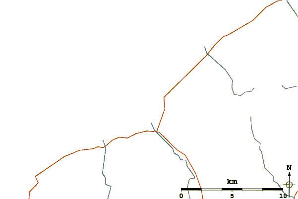 Strade e fiumi intorno Rubh A Bhiogar (Lewis)