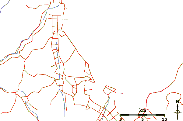 Strade e fiumi intorno Ruby Bay