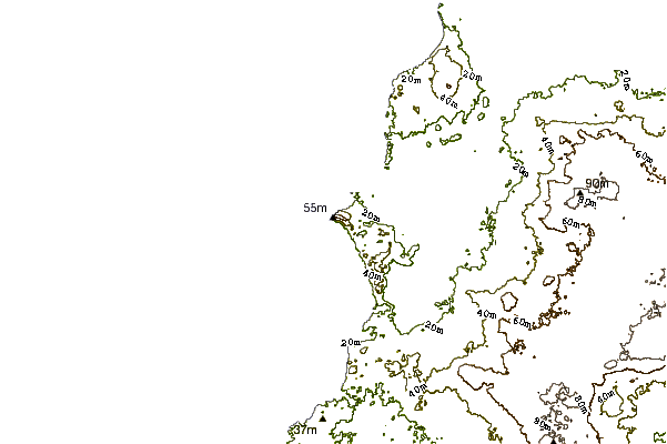 shoreline intorno Salmon Hole