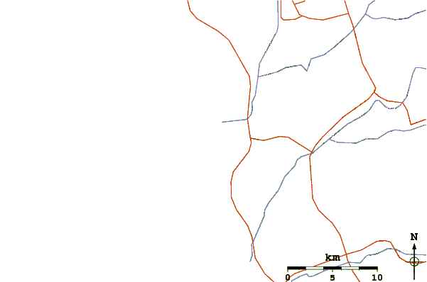 Strade e fiumi intorno San Antonio Del Mar