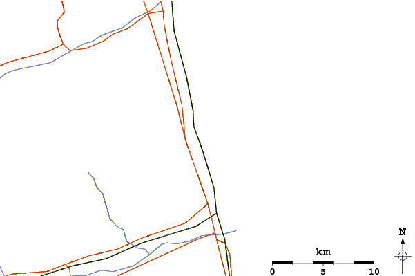 Strade e fiumi intorno San Benedetto del Tronto