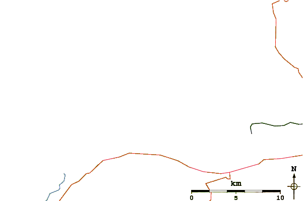 Strade e fiumi intorno Scraggane Bay