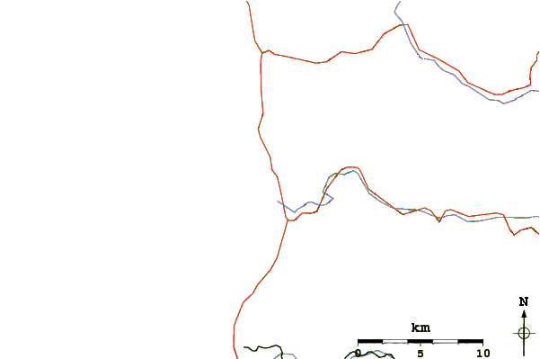 Strade e fiumi intorno Seaside Creek
