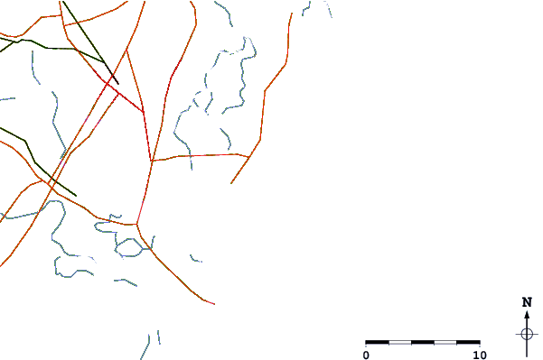 Strade e fiumi intorno St Simons Island