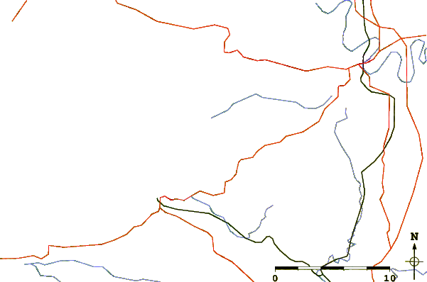 Strade e fiumi intorno Ste Anne La Palud