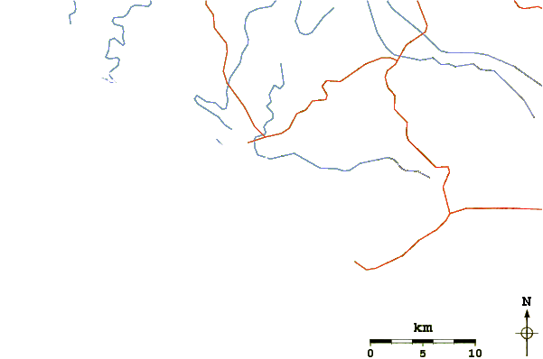 Strade e fiumi intorno Stoners Point (San Blas)