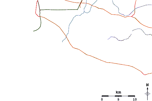Strade e fiumi intorno Super Tubes