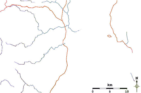 Strade e fiumi intorno Swansea Point