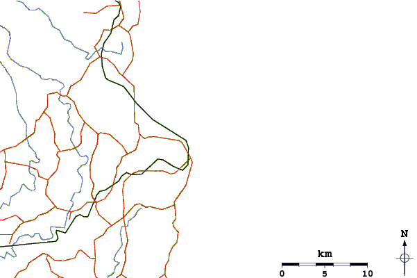 Strade e fiumi intorno Tallows Beach