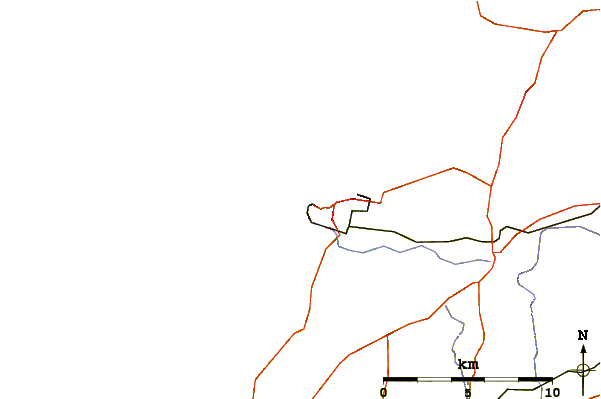 Strade e fiumi intorno The Cribber