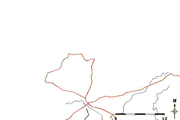 Strade e fiumi intorno Trestraou