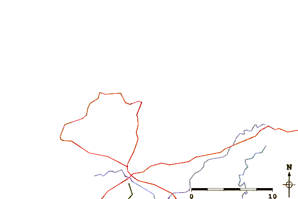 Strade e fiumi intorno Trestrignel