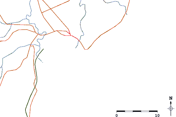 Strade e fiumi intorno Tuahine Point