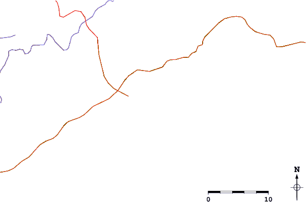 Strade e fiumi intorno Vermelha do Sul