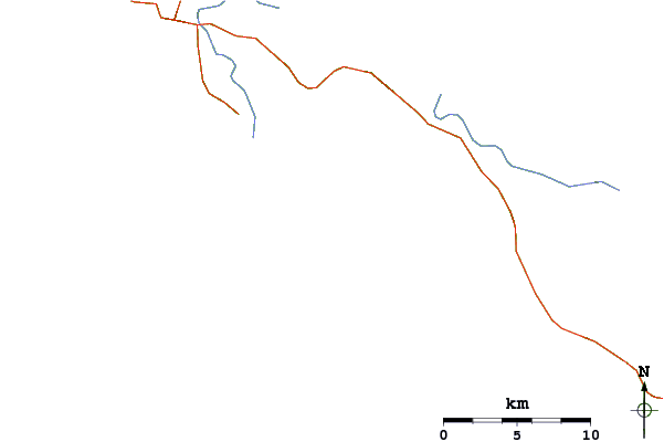 Strade e fiumi intorno Zahara de los Atunes