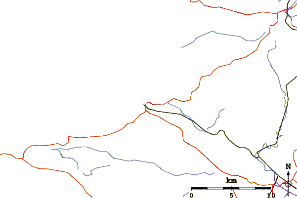 Strade e fiumi intorno Le Guet