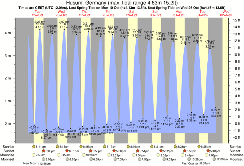 diagramma di marea per Damp vicino Damp surf break