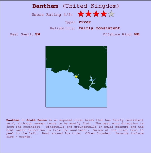 Bantham Mappa ed info della località
