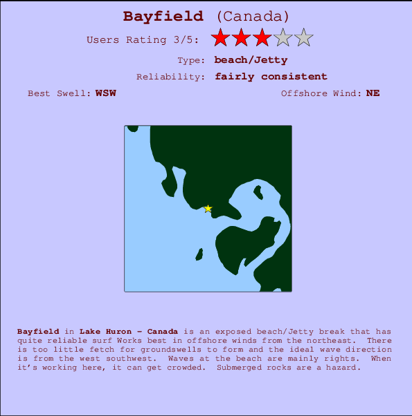 Bayfield Mappa ed info della località